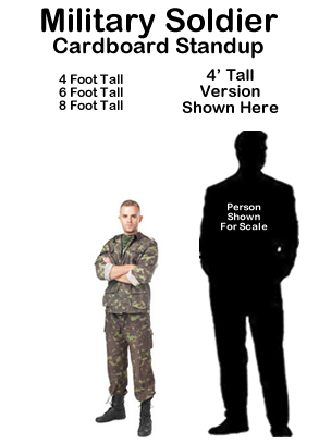 Military Soldier Cardboard Cutout Standup Prop Military Soldier Cardboard Cutout Standup Prop