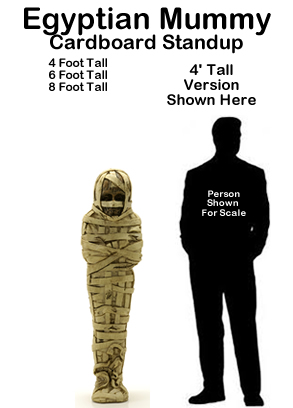 Egyptian Mummy Cardboard Cutout Standup Prop Egyptian Mummy Cardboard Cutout Standup Prop