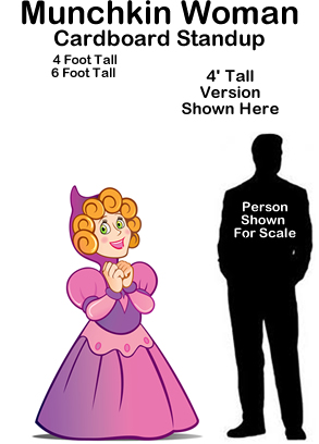 Munchkin Woman - Wizard of Oz Cardboard Cutout Standup Prop Munchkin Woman - Wizard of Oz Cardboard Cutout Standup Prop