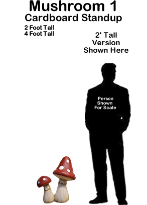 Mushroom 1 Cardboard Cutout Standup Prop Mushroom 1 Cardboard Cutout Standup Prop