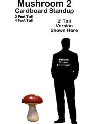 Mushroom 2 Cardboard Cutout Standup Prop Mushroom 2 Cardboard Cutout Standup Prop