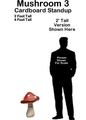 Mushroom 3 Cardboard Cutout Standup Prop Mushroom 3 Cardboard Cutout Standup Prop