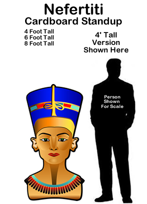 Egyptian Nefertiti Cardboard Cutout Standup Prop Egyptian Nefertiti Cardboard Cutout Standup Prop