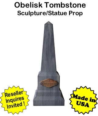 Tombstone Obelisk Sculpture Statue Prop Tombstone Obelisk Sculpture Statue Prop