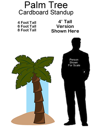 Palm Tree Cardboard Cutout Standup Prop Palm Tree Cardboard Cutout Standup Prop