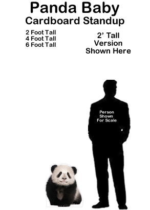 Panda Baby Cardboard Cutout Standup Prop Panda Baby Cardboard Cutout Standup Prop