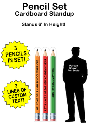 Pencil Set Cardboard Cutout Standup Prop Pencil Set Cardboard Cutout Standup Prop