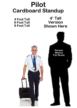 Pilot Cardboard Cutout Standup Prop Pilot Cardboard Cutout Standup Prop