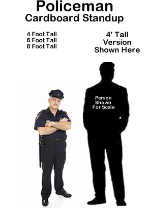 Policeman Cardboard Cutout Standup Prop Policeman Cardboard Cutout Standup Prop