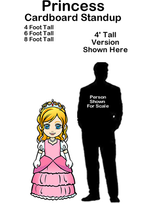 Princess Cardboard Cutout Standup Prop Princess Cardboard Cutout Standup Prop