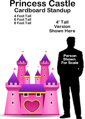 Princess Castle Cardboard Cutout Standup Prop Princess Castle Cardboard Cutout Standup Prop