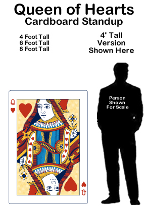 Queen of Hearts Cardboard Cutout Standup Prop Queen of Hearts Cardboard Cutout Standup Prop