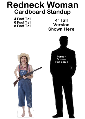 Redneck Woman Cardboard Cutout Standup Prop Redneck Woman Cardboard Cutout Standup Prop