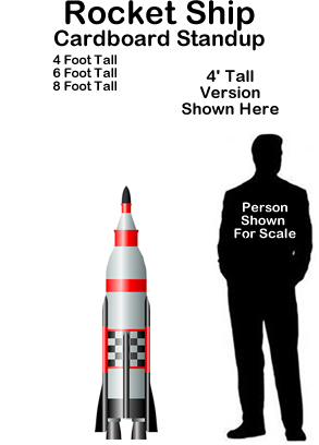 Rocketship Cardboard Cutout Standup Prop Rocketship Cardboard Cutout Standup Prop