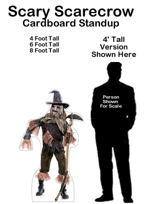 Scary Scarecrow Cardboard Cutout Standup Prop Scary Scarecrow Cardboard Cutout Standup Prop