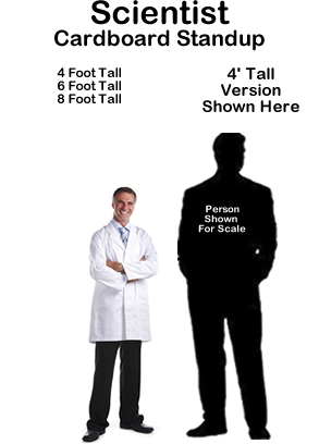 Scientist Cardboard Cutout Standup Prop