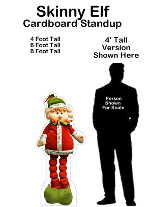 Skinny Elf Cardboard Cutout Standup Prop