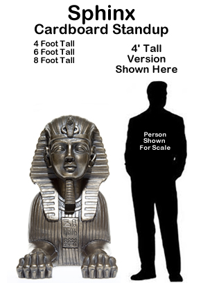 Egyptian Sphinx Cardboard Cutout Standup Prop Egyptian Sphinx Cardboard Cutout Standup Prop