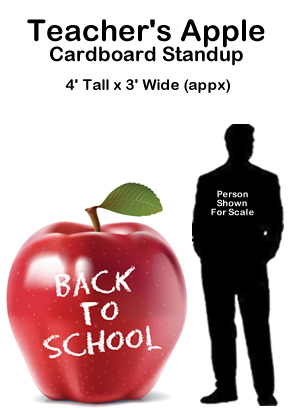 Teachers Apple Cardboard Cutout Standup Prop Teachers Apple Cardboard Cutout Standup Prop