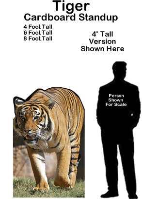 Tiger Cardboard Cutout Standup Display Prop