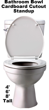 Bathroom Toilet Bowl Cardboard Cutout Standup Prop Bathroom Toilet Bowl Cardboard Cutout Standup Prop