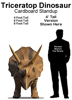 Triceratops Dinosaur Cardboard Cutout Standup Prop Triceratops Dinosaur Cardboard Cutout Standup Prop