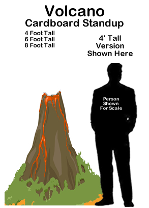 Volcano Cardboard Cutout Standup Prop Volcano Cardboard Cutout Standup Prop