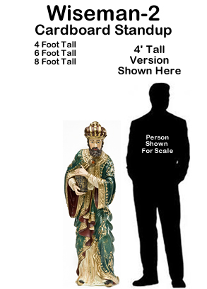 Wiseman 2 - Nativity - Cardboard Cutout Standup Prop Wiseman 2 - Nativity - Cardboard Cutout Standup Prop