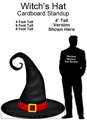 Witch's Hat Cardboard Cutout Standup Prop Witch's Hat Cardboard Cutout Standup Prop