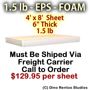 EPS Foam Sheet - 1.5 lb Density - 48x96x6 EPS Foam Sheet - 1.5 lb Density - 48x96x6