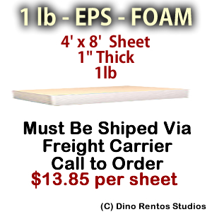 EPS Foam Sheet - 1 lb Density - 48x96x1 EPS Foam Sheet - 1 lb Density - 48x96x1