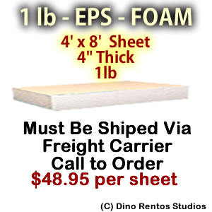 EPS Foam Sheet - 1 lb Density - 48x96x4 EPS Foam Sheet - 1 lb Density - 48x96x4