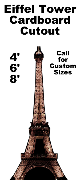 Eiffel Tower Nighttime Cardboard Cutout Standup Prop Eiffel Tower Nighttime Cardboard Cutout Standup Prop