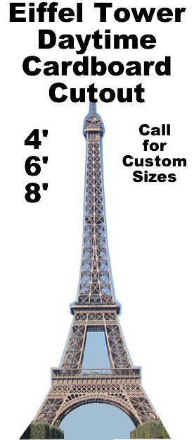 Eiffel Tower Daytime Cardboard Cutout Standup Prop Eiffel Tower Daytime Cardboard Cutout Standup Prop