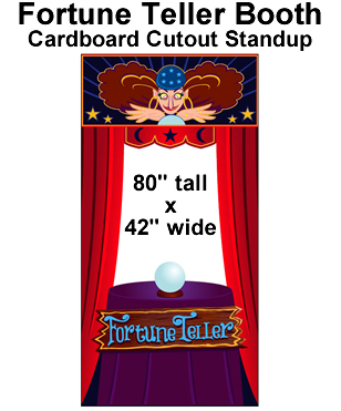 Fortune Teller Booth Cardboard Cutout Standup Prop