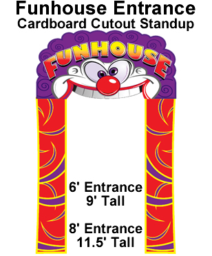 Funhouse Entrance Cardboard Cutout Standup Prop