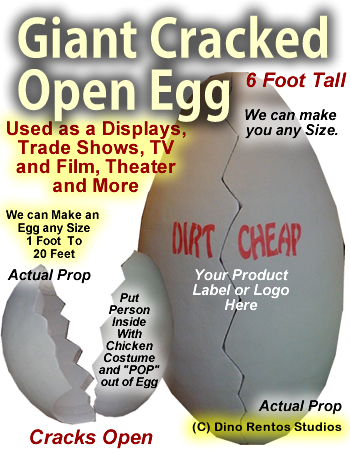 Cracked Egg Foam Prop Cracked Egg Foam Prop