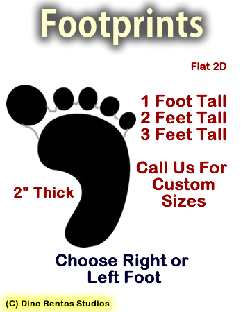 Footprints 2D Foam Props Footprints 2D Foam Props