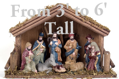 Full Nativity Scene Cardboard Cutout Standup Prop Full Nativity Scene Cardboard Cutout Standup Prop