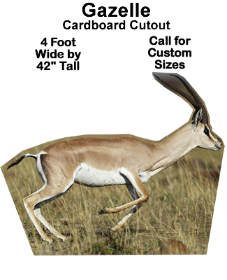 Gazelle Cardboard Cutout Standup Prop Gazelle Cardboard Cutout Standup Prop