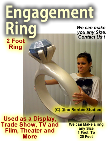 Giant/Big Engagement Ring Foam Prop Giant/Big Engagement Ring Foam Prop