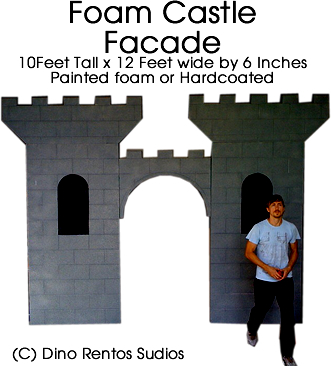 Giant Foam Castle Facade Prop Giant Foam Castle Facade Prop