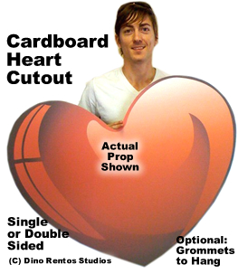 Giant Heart Cardboard Cutout Prop Giant Heart Cardboard Cutout Prop