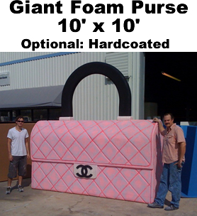 Giant Foam Purse Prop Giant Foam Purse Prop