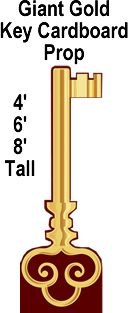 Gold Key Cardboard Cutout Standup Prop Gold Key Cardboard Cutout Standup Prop