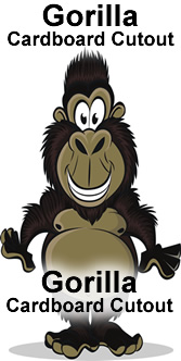 Gorilla Cartoon Cardboard Cutout Standup Prop Gorilla Cartoon Cardboard Cutout Standup Prop