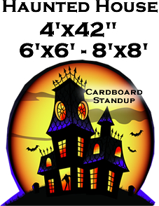 Haunted House Cardboard Cutout Standup Prop Haunted House Cardboard Cutout Standup Prop