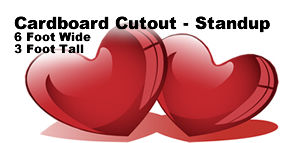 Hearts Cardboard Cutout Prop Hearts Cardboard Cutout Prop