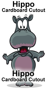 Hippo Cartoon Cardboard Cutout Standup Prop Hippo Cartoon Cardboard Cutout Standup Prop