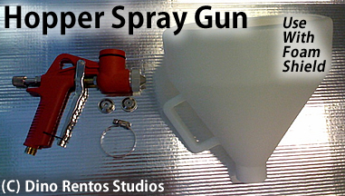 Pneumatic Hopper Spray Gun for Foam Coating - 1 Gallon Pneumatic Hopper Spray Gun for Foam Coating - 1 Gallon